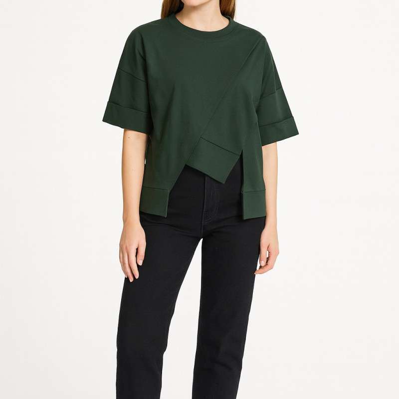 ΑΣΥΜΜΕΤΡΗ ΜΠΛΟΥΖΑ ΜΕ ΡΕΒΕΡ ΜΑΝΙΚΙΑ ΓΥΝΑΙΚΕΙΑ