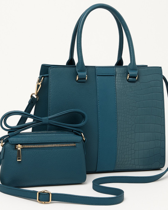 ΣΕΤ ΤΣΑΝΤA & ΤΣΑΝΤΑΚΙ ΜΠΛΕ ΠΕΤΡΟΛ ΜΕ CROCO ΛΕΠΤΟΜΕΡΕΙΑ ΓΥΝΑΙΚΕΙΑ ΣΕΤ ΤΣΑΝΤA & ΤΣΑΝΤΑΚΙ ΜΠΛΕ ΠΕΤΡΟΛ ΜΕ CROCO ΛΕΠΤΟΜΕΡΕΙΑ ΓΥΝΑΙΚΕΙΑ