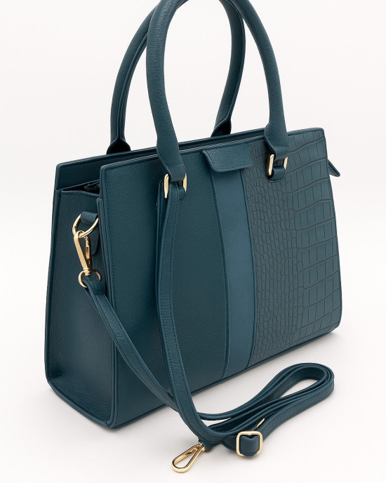 ΤΣΑΝΤA ΜΠΛΕ ΠΕΤΡΟΛ ΜΕ CROCO ΛΕΠΤΟΜΕΡΕΙΑ ΓΥΝΑΙΚΕΙΑ ΤΣΑΝΤA ΜΠΛΕ ΠΕΤΡΟΛ ΜΕ CROCO ΛΕΠΤΟΜΕΡΕΙΑ ΓΥΝΑΙΚΕΙΑ