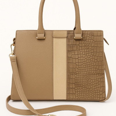 ΣΕΤ ΤΣΑΝΤΑΣ & ΤΣΑΝΤΑΚΙ COFFEE ΜΕ CROCO ΛΕΠΤΟΜΕΡΕΙΑ ΓΥΝΑΙΚΕΙΑ