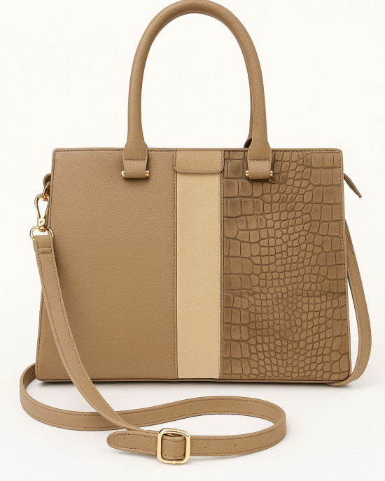 ΣΕΤ ΤΣΑΝΤΑΣ & ΤΣΑΝΤΑΚΙ COFFEE ΜΕ CROCO ΛΕΠΤΟΜΕΡΕΙΑ ΓΥΝΑΙΚΕΙΑ