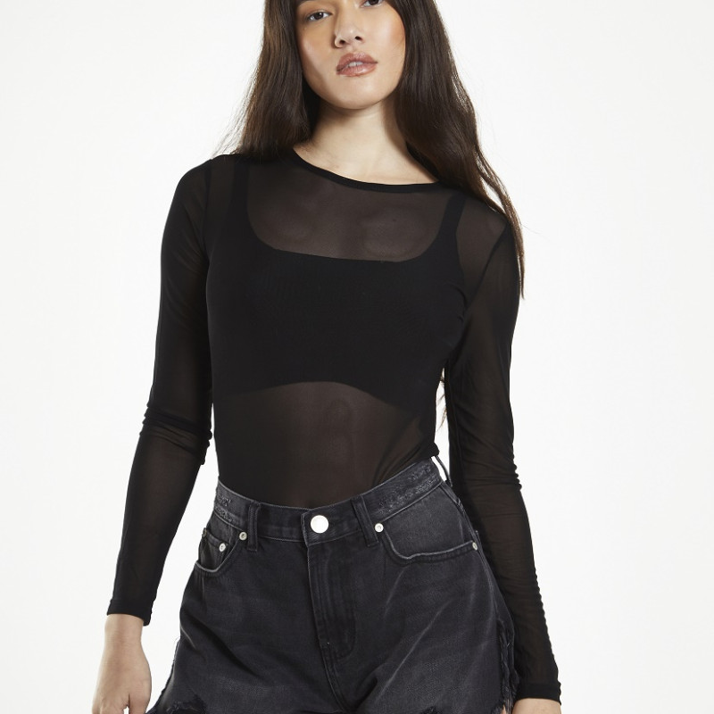 ΚΟΡΜΑΚΙ SEE THROUGH ΜΑΥΡΟ