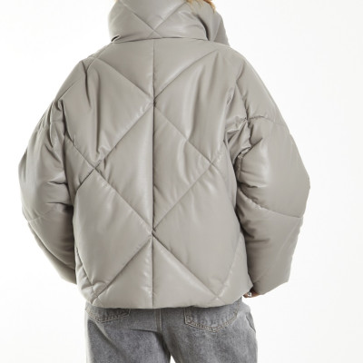 ΜΠΟΥΦΑΝ PUFFER ΚΟΝΤΟ Faux Leather ΚΑΠΙΤΟΝΕ GLAMOROUS