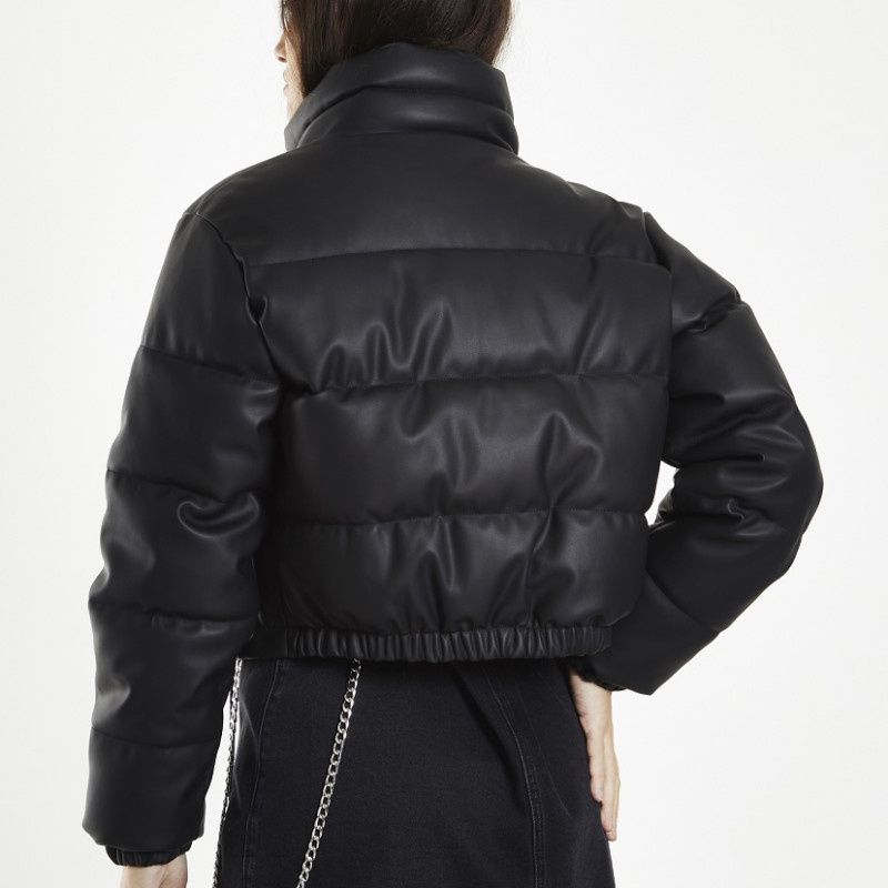 ΜΠΟΥΦΑΝ PUFFER ΚΟΝΤΟ Faux Leather GLAMOROUS