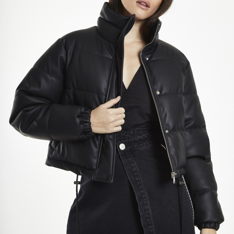 ΜΠΟΥΦΑΝ PUFFER ΚΟΝΤΟ Faux Leather GLAMOROUS