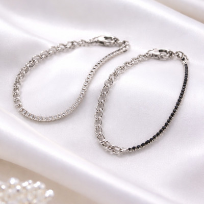 ΒΡΑΧΙΟΛΙ ΑΛΥΣΙΔΑ ΜΕ ΖΙΡΓΚΟΝ ΑΠΟ ΑΝΟΞΕΙΔΩΤΟ ΑΤΣΑΛΙ - Joel Fashion