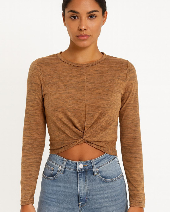 ΜΠΛΟΥΖΑ CROP TOP ΜΑΚΡΥΜΑΝΙΚΗ ΜΠΛΟΥΖΑ CROP TOP ΜΑΚΡΥΜΑΝΙΚΗ
