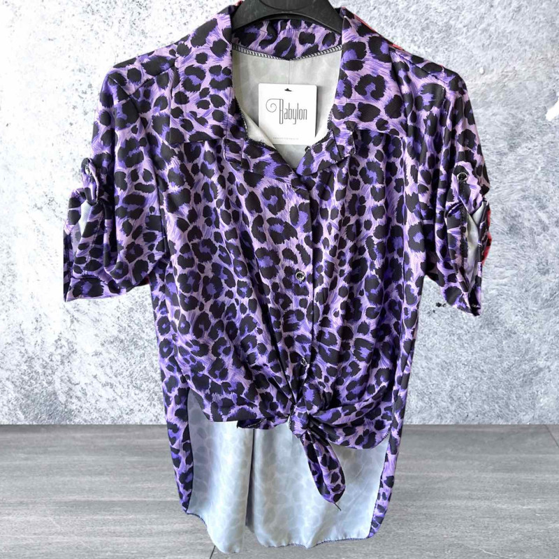 ΠΟΥΚΑΜΙΣΟ ANIMAL PRINT ΣΕ ΕΝΤΟΝΑ ΧΡΩΜΑΤΑ