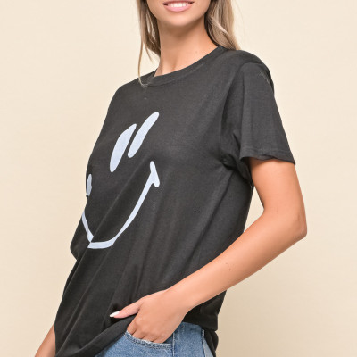 T-SHIRT ΜΕ ΣΤΑΜΠΑ SMILE