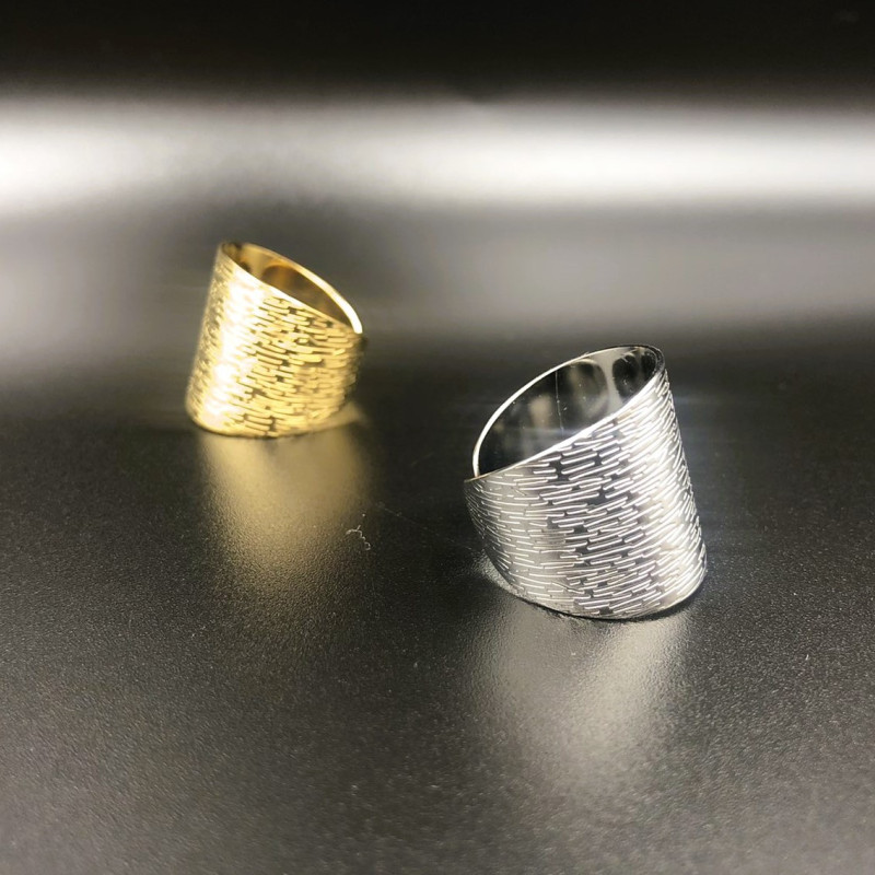 ΔΑΧΤΥΛΙΔΙ ΧΡΥΣΟ & ΑΣΗΜΙ ΑΠΟ ΑΝΟΞΕΙΔΩΤΟ ΑΤΣΑΛΙ -